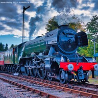 Buy canvas prints of The Flying Scotsman at Boat of Garten  by Navin Mistry