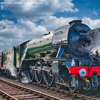 Buy canvas prints of The Flying Scotsman at Aviemore by Navin Mistry