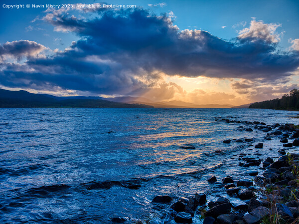 Loch Rannoch Sunset Picture Board by Navin Mistry