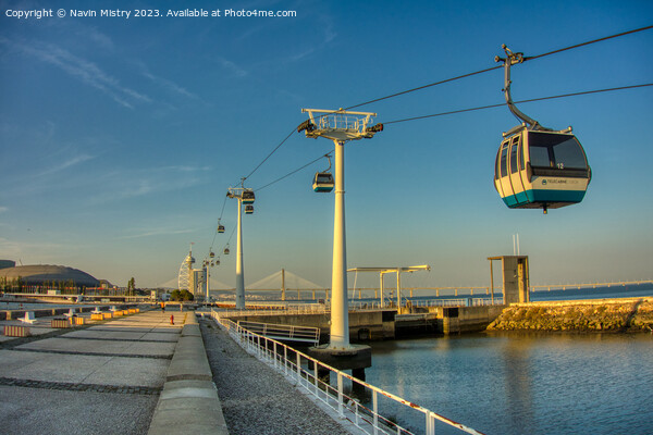 Lisbon Cable Car, Telecabine Lisboa  Picture Board by Navin Mistry