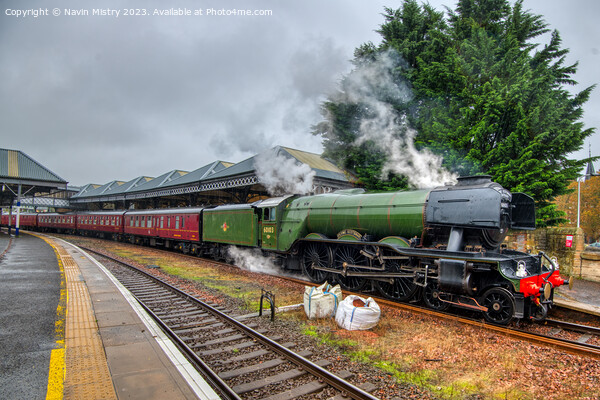 The Flying Scotsman at Perth Scotland Picture Board by Navin Mistry