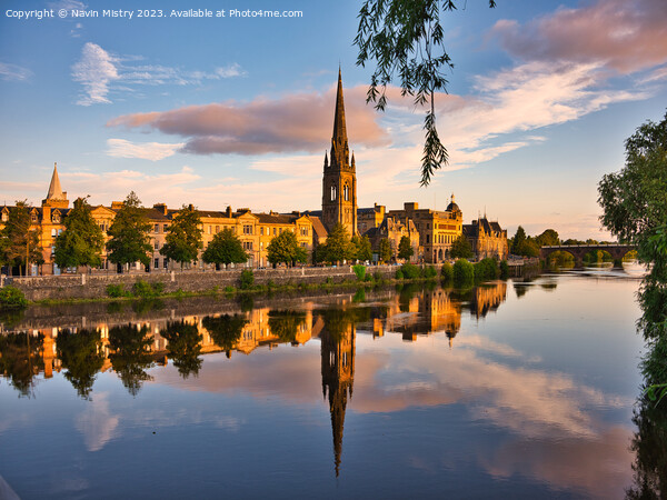 Reflections of Perth Scotland and the River Tay   Picture Board by Navin Mistry