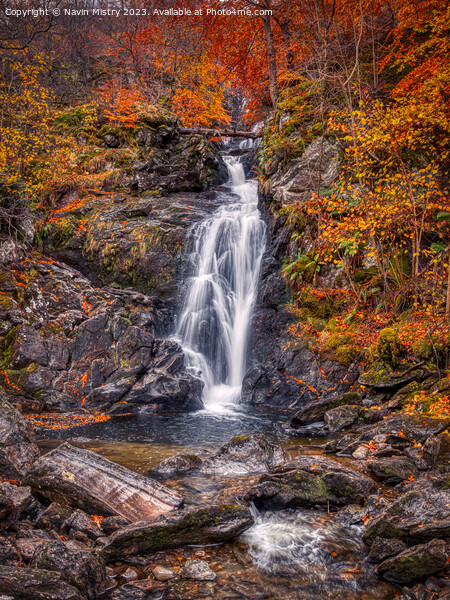 Allt da Ghob Waterfall Glen Lyon Perthshire  Picture Board by Navin Mistry