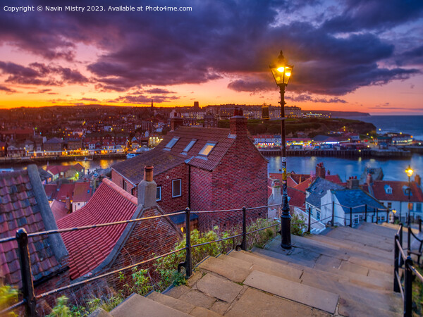 Whitby 199 Steps  Picture Board by Navin Mistry