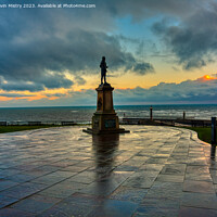 Buy canvas prints of Sunrise at the Captain Cook Memorial at Whitby by Navin Mistry