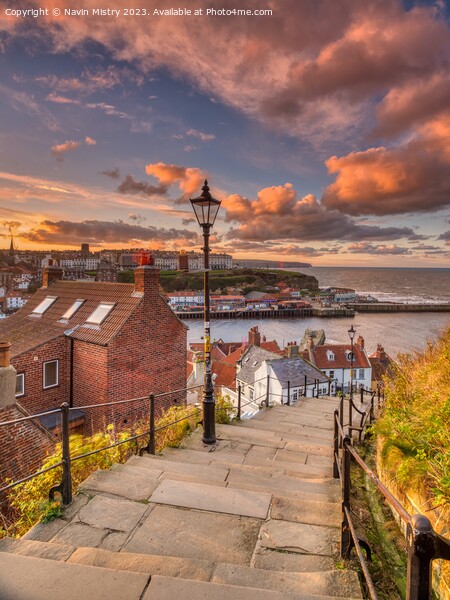 Whitby 199 Steps  Picture Board by Navin Mistry