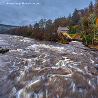 Buy canvas prints of Rapids of River Tay at Grandtully by Navin Mistry