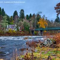 Buy canvas prints of A view of the River Tay at Grandtully, Perthshire by Navin Mistry