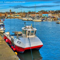 Buy canvas prints of A view of the harbour of Anstruther, Fife  by Navin Mistry