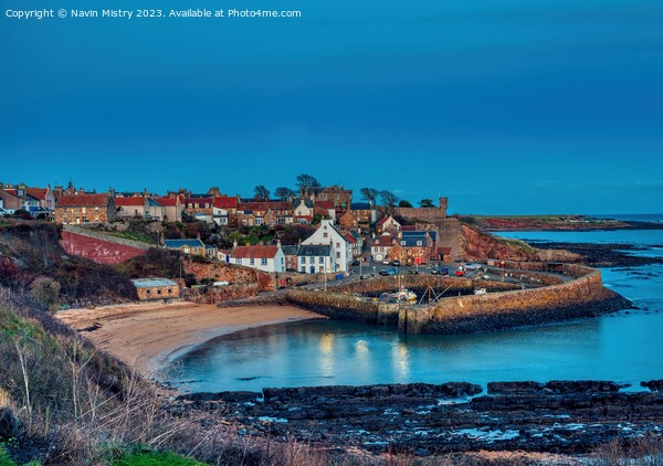 Crail Fife Blue Hour  Picture Board by Navin Mistry