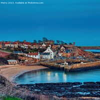 Buy canvas prints of Crail Fife Blue Hour  by Navin Mistry