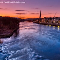 Buy canvas prints of Sunrise over the Tay at Perth by Navin Mistry