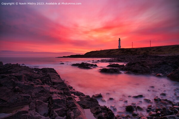 Sunrise in Aberdeen Bay   Picture Board by Navin Mistry
