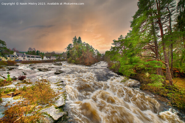 The Falls of Dochart, Killin Picture Board by Navin Mistry