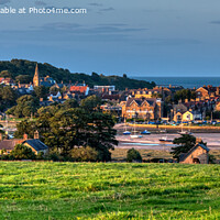Buy canvas prints of Evening Light on Alnmouth Panorama by Navin Mistry