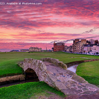 Buy canvas prints of Swilcan Bridge, Old Course, St. Andrews by Navin Mistry