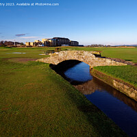 Buy canvas prints of Swilcan Bridge, Old Course, St. Andrews, Fife, Sco by Navin Mistry