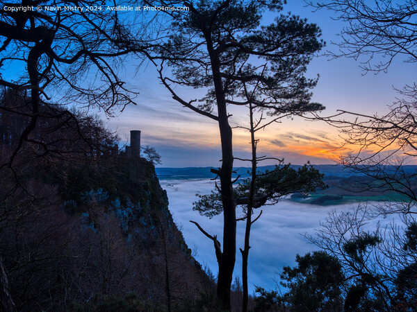 Sunrise over Kinnoull Hill, Perth Picture Board by Navin Mistry