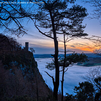 Buy canvas prints of Sunrise over Kinnoull Hill, Perth by Navin Mistry