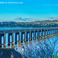 Buy canvas prints of The Tay Bridge at Wormit, Fife by Navin Mistry