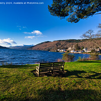 Buy canvas prints of A view of Loch Tay at Kenmore, Perthshire by Navin Mistry