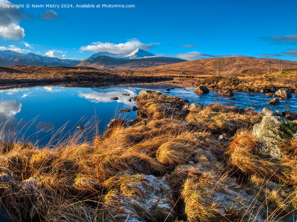Winter in Rannoch Moor Scotland Picture Board by Navin Mistry