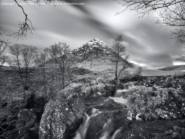 Infrared image of Buachaille Etive Mòr and the Riv Picture Board by Navin Mistry