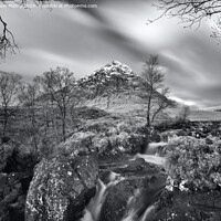 Buy canvas prints of Infrared image of Buachaille Etive Mòr and the Riv by Navin Mistry