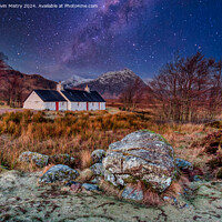 Buy canvas prints of A Starlit Blackrock Cottage, Glen Coe  by Navin Mistry
