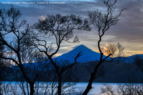 Schiehallion and Loch Rannoch Sunrise Picture Board by Navin Mistry