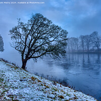 Buy canvas prints of A winter scene of the River Tay at Dunkeld by Navin Mistry