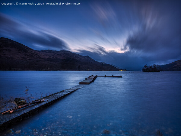 Loch Earn Blue Hour Picture Board by Navin Mistry