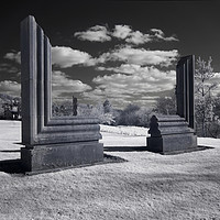 Buy canvas prints of Infrared Image of Millais’ Viewpoint art sculpture by Navin Mistry