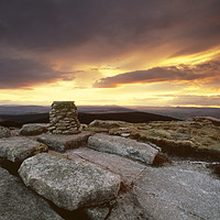 Buy canvas prints of Sunset on Bennachie, Aberdeenshire by Navin Mistry