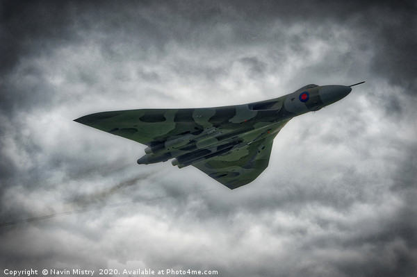 RAF AVRO Vulcan Bomber seen at RAF Leuchars 2011 Picture Board by Navin Mistry