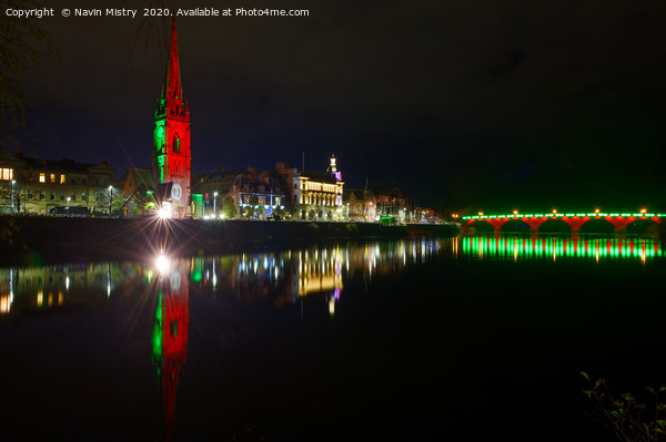 Perth city Christmas illuminations 2019 refelected Picture Board by Navin Mistry
