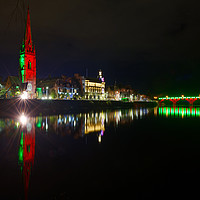 Buy canvas prints of Perth city Christmas illuminations 2019 refelected by Navin Mistry