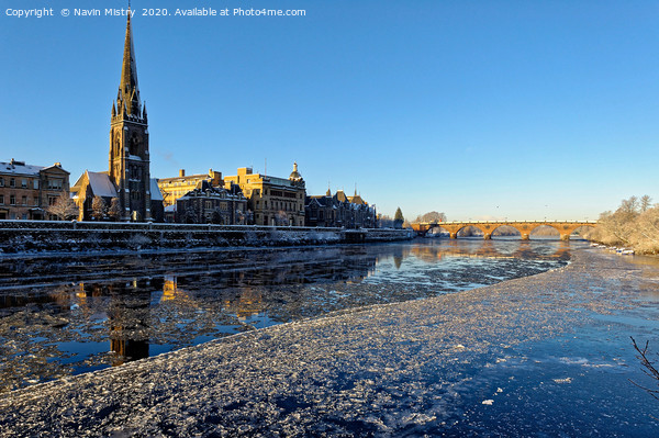 Perth, Scotland and a River Tay  winter 2010 Picture Board by Navin Mistry