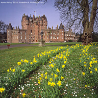 Buy canvas prints of Glamis Castle in spring by Navin Mistry