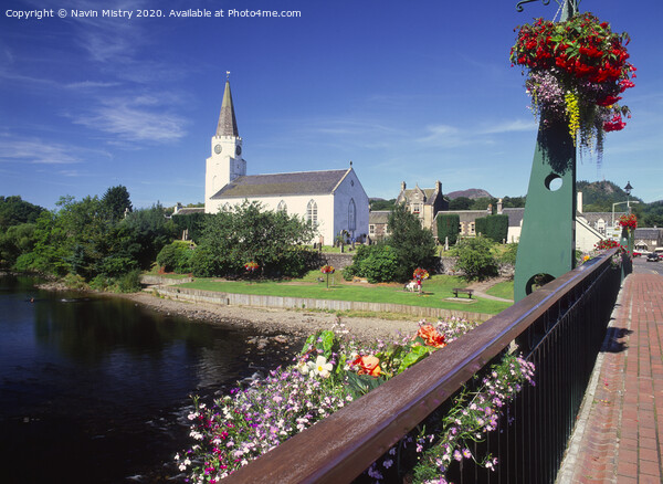 A view of the White Church Comrie, Perthshire Picture Board by Navin Mistry