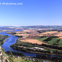 Buy canvas prints of Kinnoull Hill and the River Tay, Perth Scotland Panorama by Navin Mistry