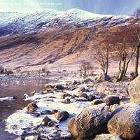 Buy canvas prints of Winter in Glen Etive, Scotland by Navin Mistry