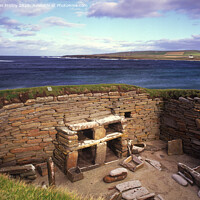 Buy canvas prints of A view of Skara Brae and Bay of Skaill, Orkney, Scotland by Navin Mistry