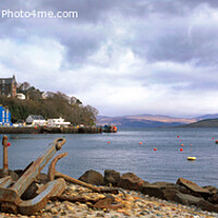 Buy canvas prints of Tobermory Harbour Panoramic by Navin Mistry