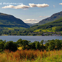 Buy canvas prints of Panoramic Image of Lochearn and Lochearnhead, Stirlingshire, Scotland by Navin Mistry