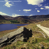 Buy canvas prints of The path beside Loch Lee, Glen Esk, Scotland by Navin Mistry
