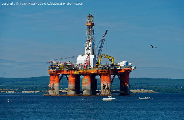 The Transocean Leader drilling rig moored in the Cromarty Firth Picture Board by Navin Mistry
