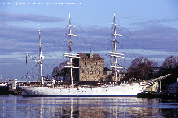 The Sail Training Ship Statsraad Lehmkuhl, in Bergen, Norway Picture Board by Navin Mistry