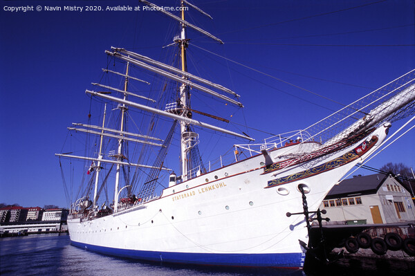 The Sail Training Ship Statsraad Lehmkuhl, in Bergen, Norway Picture Board by Navin Mistry