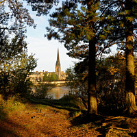 Buy canvas prints of A view from Moncreiffe Island, Perth Scotland by Navin Mistry